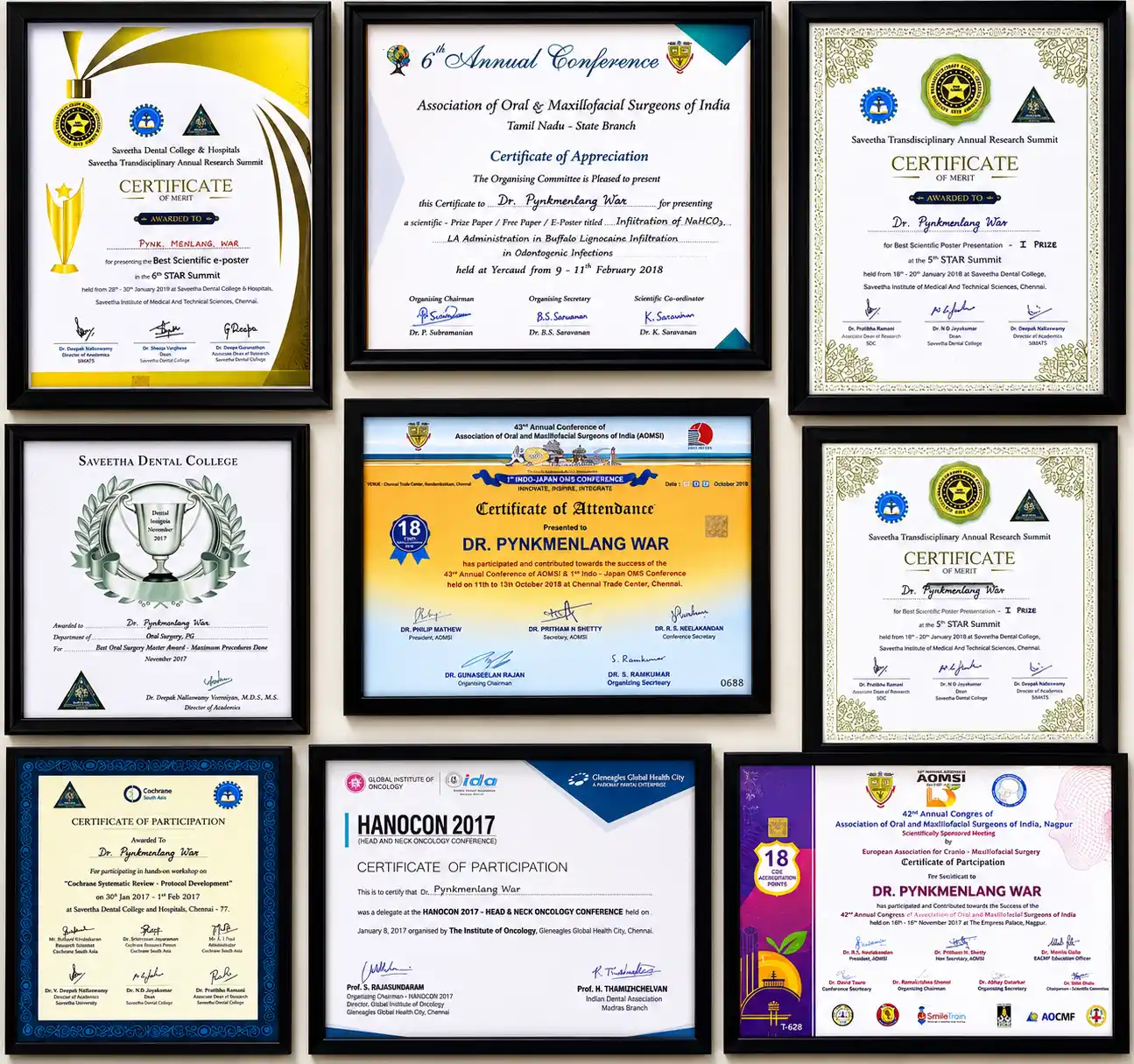 Radiology Safety Certificate in the Certifications gallery at OroCraft Dental Clinic