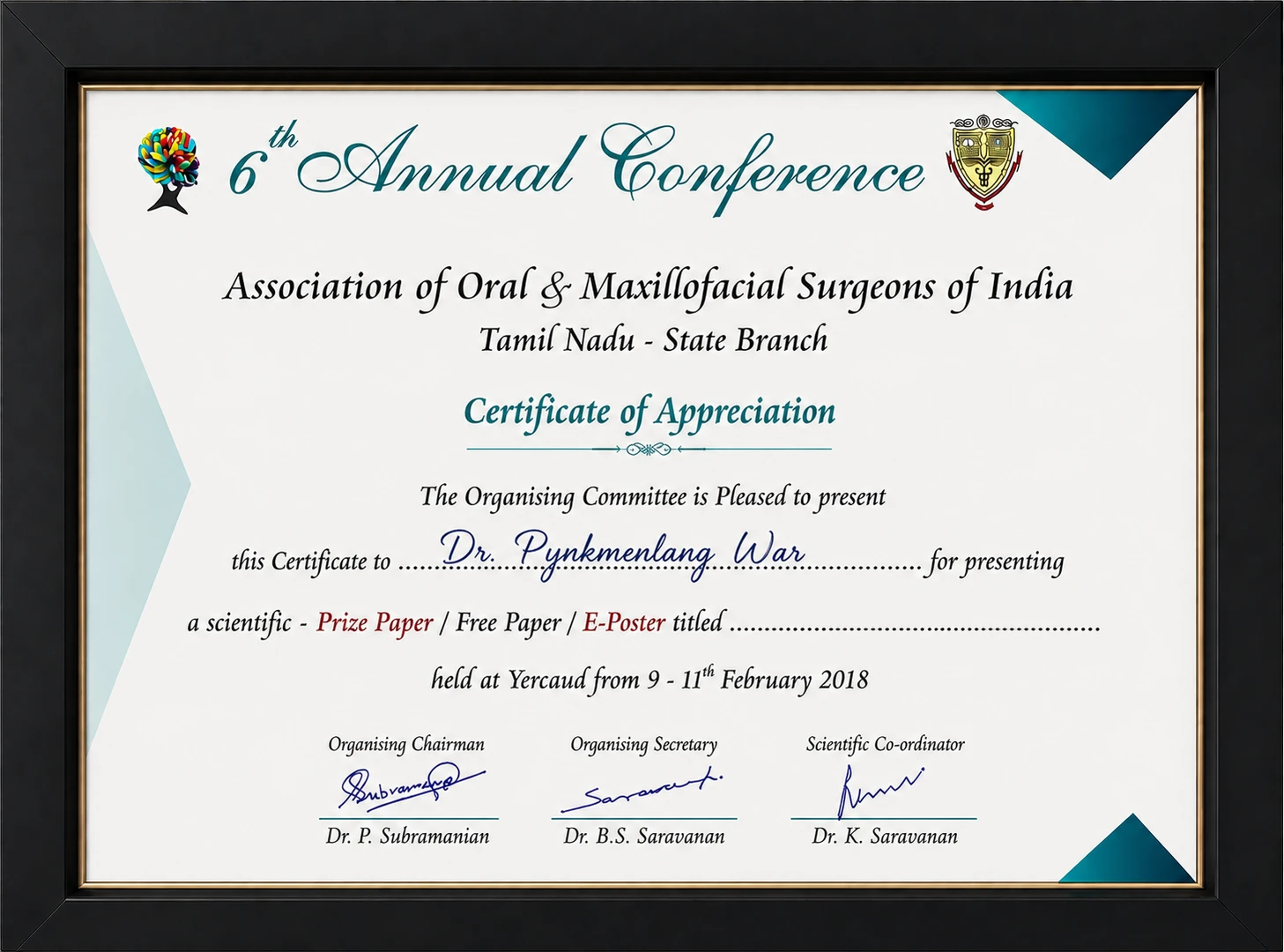 Patient Care Commendation in the Certifications gallery at OroCraft Dental Clinic